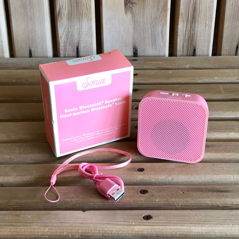NWT Sonix Pink Bluetooth Speaker w/ USB cable